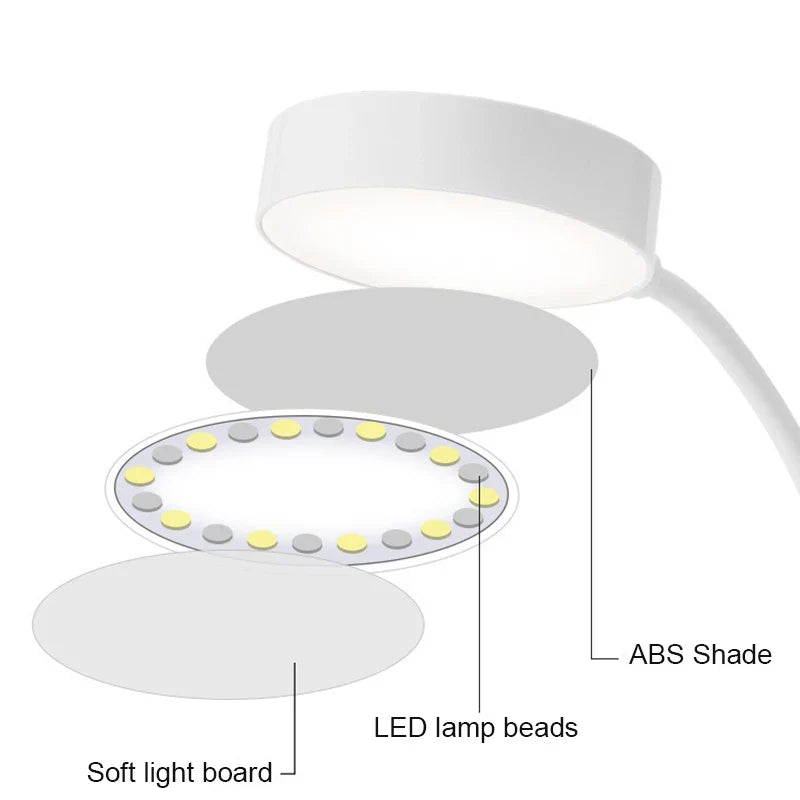 Axyaa Dimmable Touch LED Desk Lamp Foldable Table Night Light