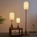 Axyaa Vintage Chinese Style Solid Wood Floor Lamp for Living Room Bedroom
