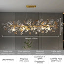 Axyaa Crystal Branch Chandelier for Home