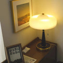 Axyaa Ancient Style Solid Wood Bedroom Bedside Lamp Zen Retro Living Room Desk Lamp
