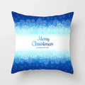 Blue Winter Snowflake Pillowcase for Stylish Christmas Decor by Axyaa