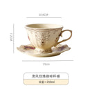 Axyaa English Rose Ceramic Coffee Cup Saucer Set