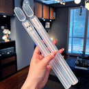 Axyaa Portable Chopsticks Set - Reusable Alloy Korean Tableware