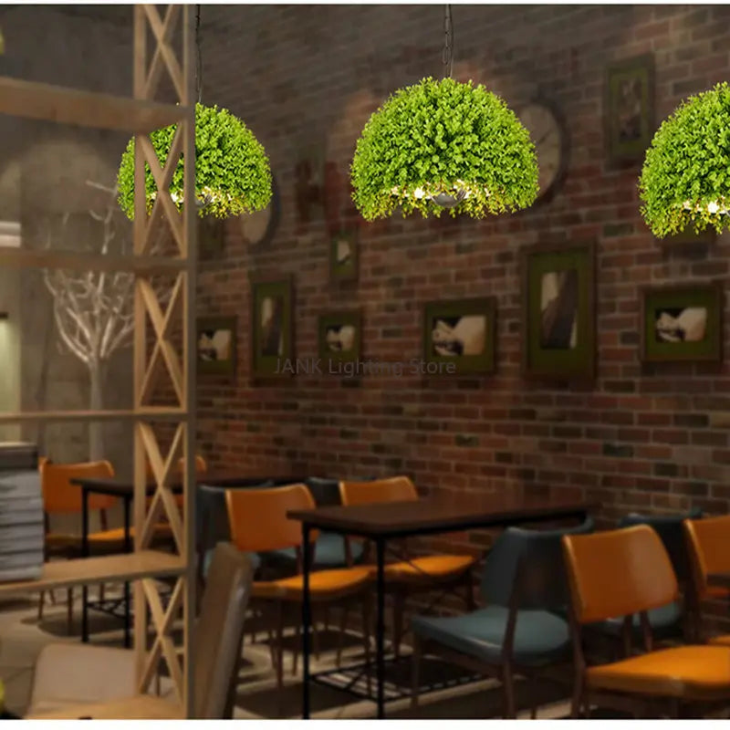 Axyaa Retro Loft Plant Chandelier for Corridor Bar Decor LED Light