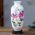 Axyaa Ceramic Vase for Home Decor & Office Desk, Jingdezhen Flower Arrangement Ornament