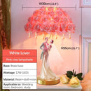 Axyaa Rose Table Lamp for Wedding Decor and Bedside Lighting