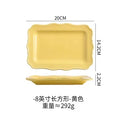 Axyaa Retro Wind Flower Edge Ceramic Dining Plate