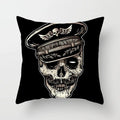 Axyaa Black Grey Skull Face Pillowcase for Halloween Living Room Decor