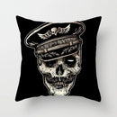 Axyaa Black Grey Skull Face Pillowcase for Halloween Living Room Decor