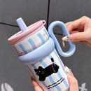 Axyaa Kawaii Cat Thermal Mug 650ml Stainless Steel Tumbler