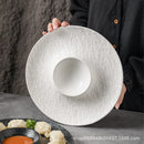 Axyaa Shrimp & Dumpling Plates: Creative Ceramic & Light Luxury Chinese Tableware