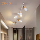 Axyaa Nordic Wood Chandeliers & Spotlights for Living Room Bedroom Decor