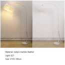 Axyaa Feather Floor Lamp - Nordic Minimalist Luxury Light for Bedroom Living Room