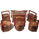Axya Portable Picnic Tableware Set with Dessert Box and Tea Tray