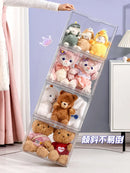 Axyaa Plush Dolls Storage Box: Transparent Showcase for Dustproof Display of Toys