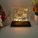 Santa Claus 3D Illusion Night Light by Axyaa - LED Desk Lamp for Christmas Decor