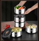 Axyaa 4-Layer Stainless Steel Vacuum Lunch Box & Pot