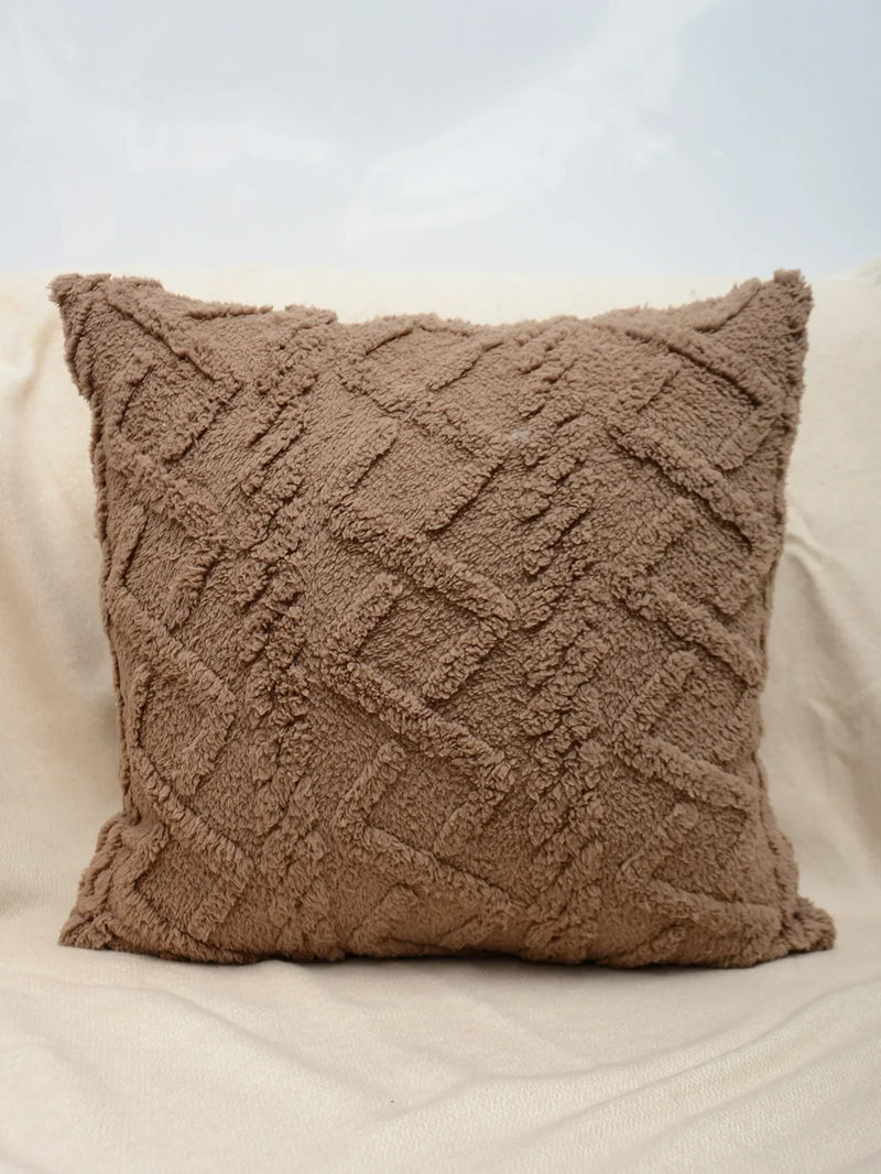 Axyaa Short Plush Geometric Pillow Cover Set for Home Decor