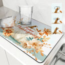 Axyaa Flower Branches Drying Mat - Absorbent Dish Placemat