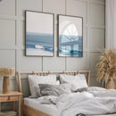 Blue Ocean Wave Beach Wall Art Canvas Prints by Axyaa - Coastal Posters for Modern Home Decor