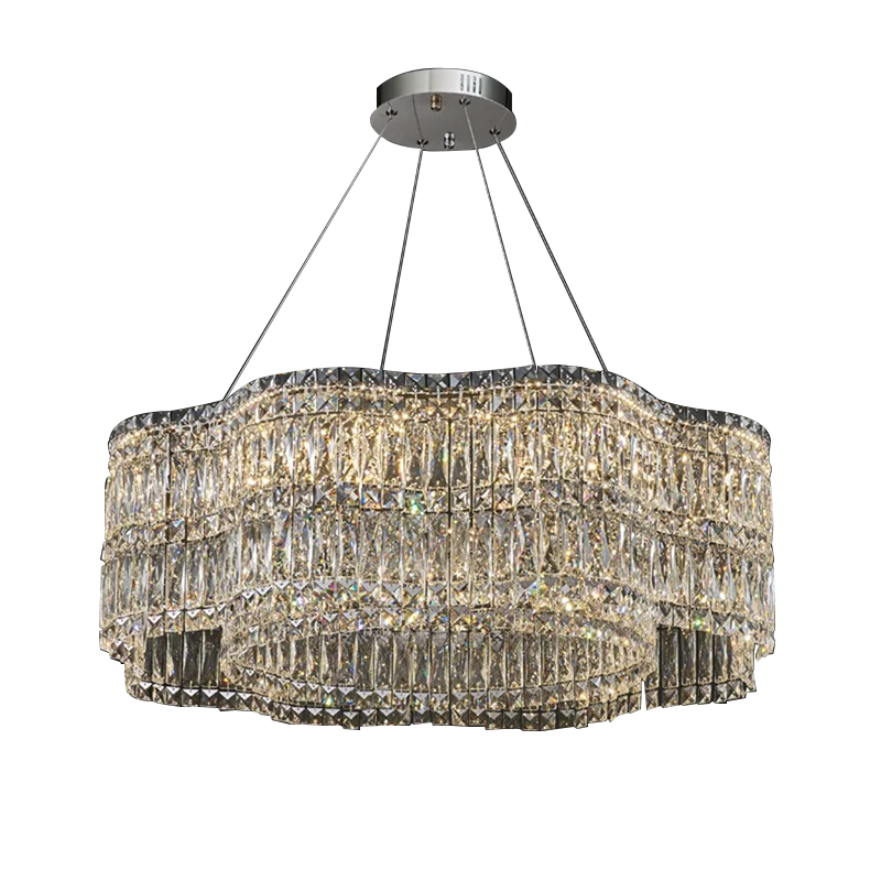 Axyaa Crystal Chandelier Pendant Light - Elegant Indoor Hanging Fixture