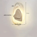 Axyaa Natural Yellow Travertine Stone LED Wall Light Fixture