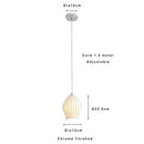Axyaa Modern British Ribbed Ceramic Chandelier White Lampshade