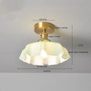 Axyaa Glass Ceiling Light: Modern LED Nordic Lamp for Home Decor