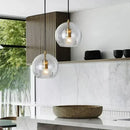 Axyaa Industrial Glass Pendant Light for Dining Room Kitchen Bar Caffee Bedroom
