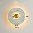 Axyaa Marble LED Wall Sconce Round Indoor Lamp for Home Decor