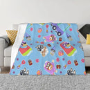 Axyaa Cozy Throw Blanket for Sofa Bed, Personalized Gift, Warm Winter Anime Cosplay