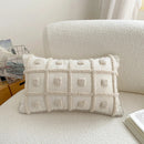 Axyaa Beige Colorful Tufted Cushion Cover for Living Room Bedroom Sofa