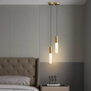 Axyaa Copper LED Chandelier Pendant Light for Home Decor