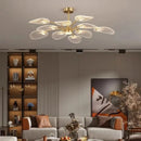 Axyaa Petal Acrylic Chandelier: Modern Designer Pendant Light for Home Decor