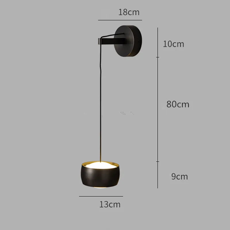 Axyaa Adjustable Copper Wall Lamp for Bedroom Reading