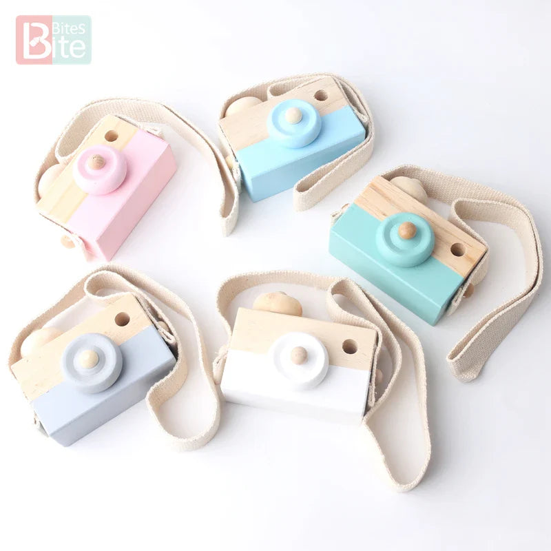 Axya Wooden Camera Pendant Montessori Baby Toy Block