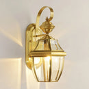 Axyaa Outdoor Brass Wall Lamp: Waterproof IP65 Garden Lighting for Courtyard, Balcony, Porch