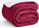 Axyaa Sherpa Fleece Blanket - Cozy & Plush Throw for Couch - Camel