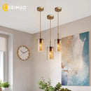 Axyaa Rippled Glass Multi-Head Pendant Light for Dining Room & Kitchen