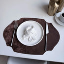 Axyaa Green PU Leather Christmas Placemats Set - Luxury Dining Table Pad