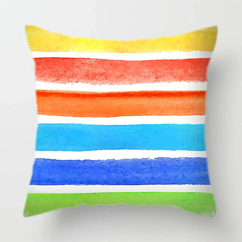 Tropical Plants Parrot Feather Cushion Cover for Sofa by Axyaa