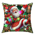 Axyaa LED Light Luminous Pillowcase - Christmas Party Home Decor, Santa Claus Snowman Gift Box Pattern