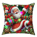 Axyaa LED Light Luminous Pillowcase - Christmas Party Home Decor, Santa Claus Snowman Gift Box Pattern
