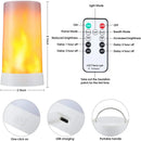 Axya LED Flame Light Night Light - Rechargeable, Remote Control, Dimmable