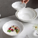 Axyaa Ceramic Dessert Bowl Sugar Water Premium Set Petal Underglaze Color Straw Hat
