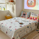 Axyaa Cartoon Ice Silk Summer Blanket: Double-Sided Cool Feeling Lightweight Duvet
