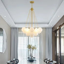 Axyaa Nordic Bubble Ball Chandelier Cream Glass Magic Bean Lamp