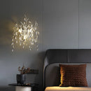 Axyaa Gold Aluminum Crystal Wall Lamp for High-End Nordic Luxury Living Room