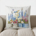 Axyaa Butterflies & Flowers Hat Pillow Cover for Sofa, Bedroom, Car