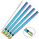 Axyaa Stainless Steel Bubble Tea Straws Set with Spoon-shaped Stirrer